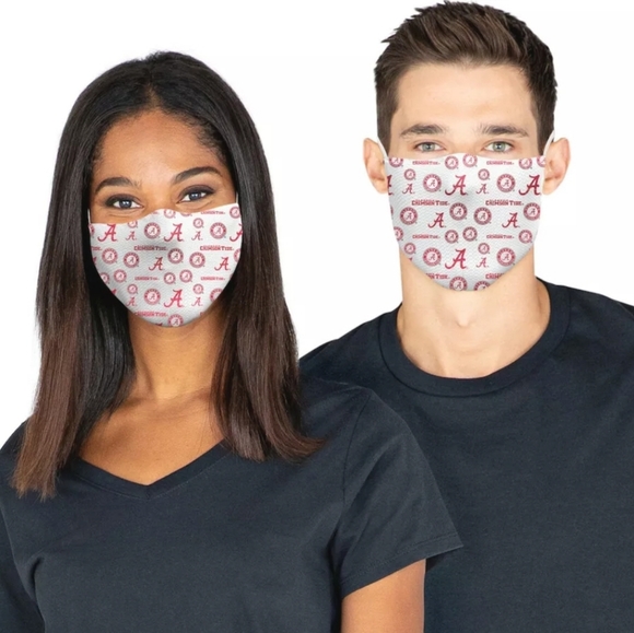 Alabama Crimson Tide Fanatics Branded Adult All Over Logo Face Covering 3-Pack - Picture 6 of 7